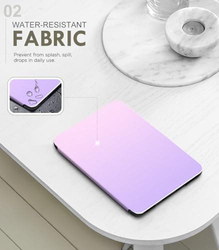 MoKo Case Fits 6" Kindle Basic 11th Generation 2024/2022, Gradient Purple — view 3