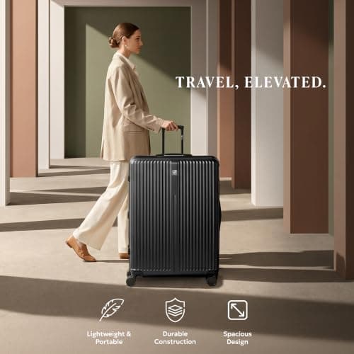 LUGG AirGlide 28 Inch Lightweight Travel Suitcase - Hard Shell Polycarbonate Protection, TSA Approved Lock, Scratch & Water Resistant, Smooth 360° Spinner Wheels & Detachable Interior (76x51x31.5cm) — view 2