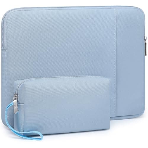 HYZUO 13.3-14 Inch Laptop Case Sleeve Bag Set for MacBook Pro, Pale Blue