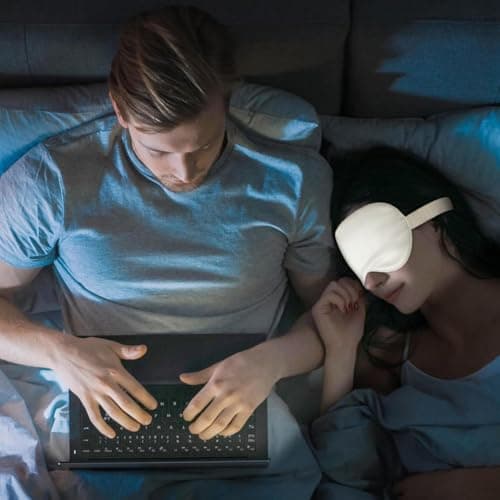2 Pack Silk Eye Masks for Sleeping, Adjustable Light Blocking Sleep Masks — view 3