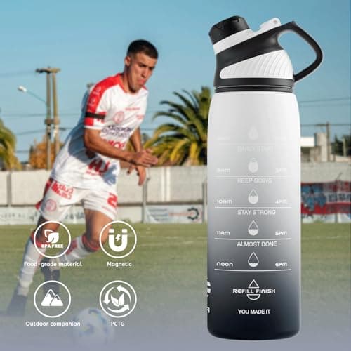 Fjbottle Sports Water Bottle 1000ml Magnetic Lid Tritan BPA Free — view 5