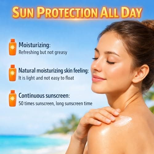 20-Pack Mini Travel Size Sunscreen & Sun Cream SPF 50+,Mini Sun Cream for Face & Body,Natural Face Sunblock,Sun Protection Waterproof & Non-Greasy,Factor 50 Suncream,No White Cast,UV Protection — view 3