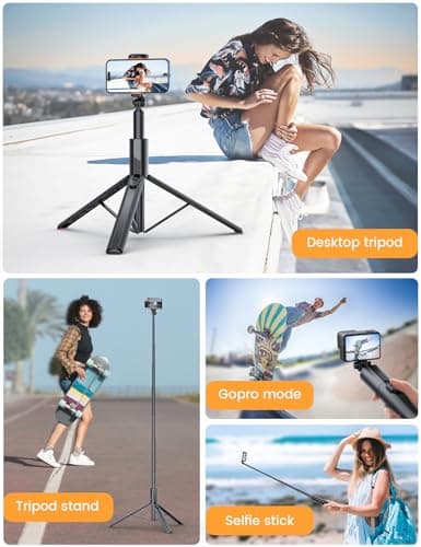 ANXRE 71"/180cm Phone Tripod for Phone＆Camera, NT79 Extendable Selfie Stick — view 5