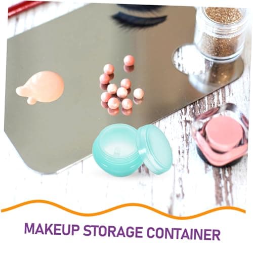 DINHEAROM 10g Travel Size Refillable Cosmetic Cream Jars with Leak-proof Plastic Lids, 10 Pack Practical Small Containers for Travel Use and Daily Life — view 4