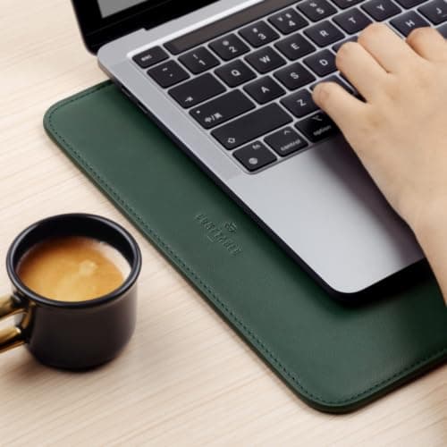 Comfyable Laptop Sleeve 14 Inch Precisely Compatible with MacBook Pro 14-inch M5 2026 A3426 A3427 M4 M3 M2 M1 Pro/Max 2025-2021, Faux Leather Cover Case, 14 in, Sequoia Green — view 5