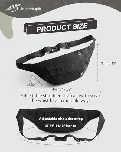 SZSYCN Crossbody Sling Bag for Women Fanny Pack with D Ring Waterproof Waist Bag for Phone and Keys Lightweight Fanny Pack with Adjustable Strap Belt Bags for Women Running Bumbags for Dog Walking — view 3