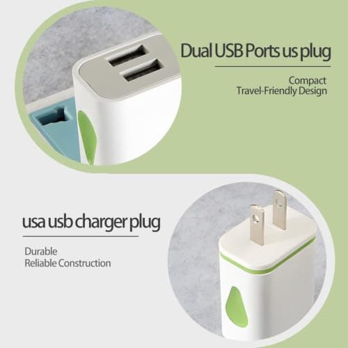 2 Pcs Usa Usb Charger Plug Adapter, Uk to Usa Plug Adapter with Usb — view 5
