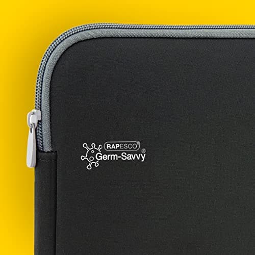 Rapesco 1691 Laptop Sleeve with Antibacterial Protection, 11.6”, Black — view 6