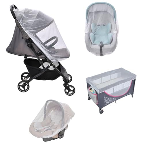 Vicloon Universal Baby Mosquito Net for Cot, Portable Pram Fly Insect Bug Net, Machine Washable Mesh Insect Protection Cover for Pushchair, Pram, Buggy and Carrycot (White)