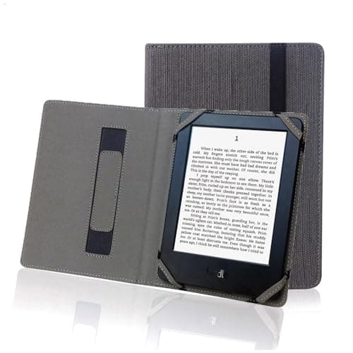 ENJOY-UNIQUE Natural linen Case Cover for 6" ebook Reader universal hemp Case Cover for sony/kobo/tolino/pocketbook 6inch ebook reader (Slate Gray)