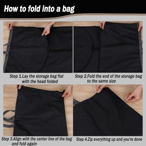 Long Dress Bags Covers Garment Storage bags with Zip Wedding Dust Cover Foldable Washable Clear Lightweight Garment Bags for Travel Weddings Suits and Dresses (black) — view 5