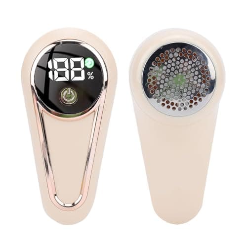 Electric Fabric Shaver, Rechargeable 6 Blades Lint Remover with 2 Speeds for Clothing Care Home Use Travel Sweaters Coats (Khaki) — view 2
