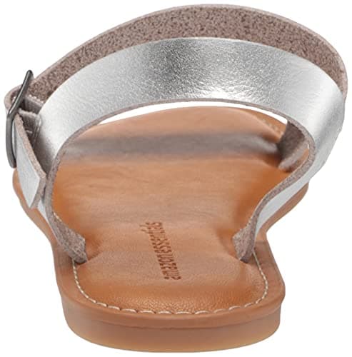 Amazon Essentials Women's Two Strap Buckle Sandal, Silver, 5.5 UK — view 3