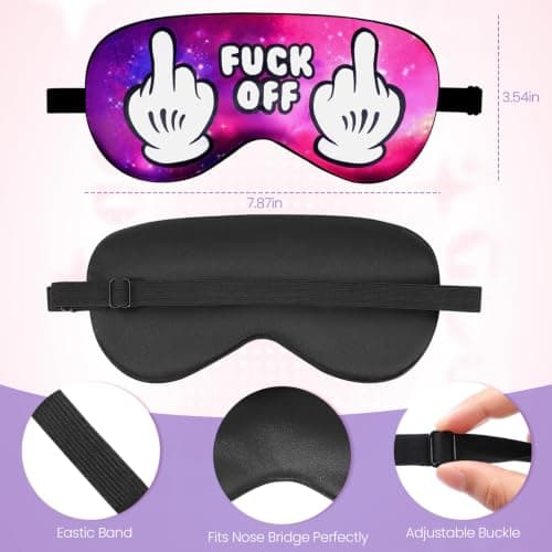 NganSuRong Novelty Funny Sleep Eye Mask Light Blocking Sleep Mask, Soft and Comfortable Night Eye Mask for Men Women, Eye Cover Aid Rest Blindfold, Eye Blinder for Travel/Sleeping/Shift Work — view 5