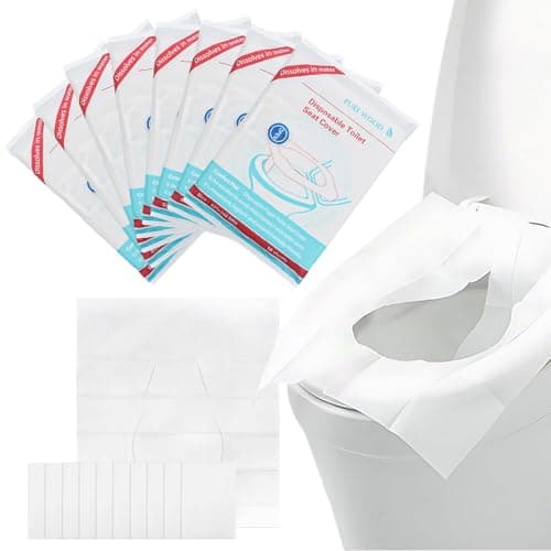 80 Pcs Disposable Toilet Seat Covers,Biodegradable Paper Toilet Flushable