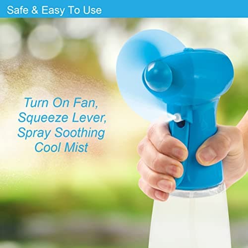Benross Water Mist Blue Spray Fan, Handheld Cooling Device — view 6