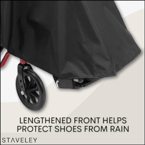 Staveley Wheelchair Rain Cape Poncho Waterproof | Unisex Lightweight Adult Mobility Rain Cape | Protection for Wheelchair & Electric Wheelchair Users — view 2