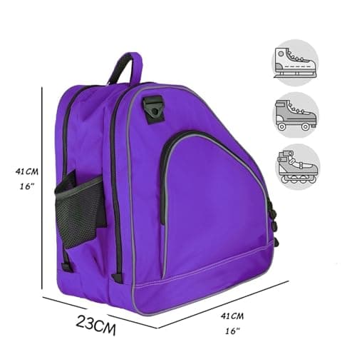 PSNKLMM Ski Boot Bags Roller Skate Bag Crossbody Handheld Ice Skating OES Storage Speed Equipment(Mint Green) — view 2