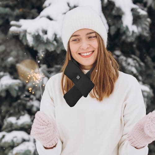 Electric Neck Heating Pad Cordless Heated Scarf Neck Warmer Portable USB — view 5