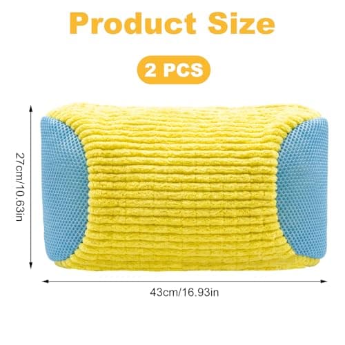 2PCS Shoe Washing Machine Bag, Zippered & Reusable Mesh Shoe Bag for Washing Machine, Shoe Cleaning Bag for Sneakers Canvas Tennis Running Shoes (Yellow) — view 2