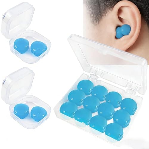 8 Pairs Premium Silicone Ear Plugs, Reusable Waterproof for Sleep