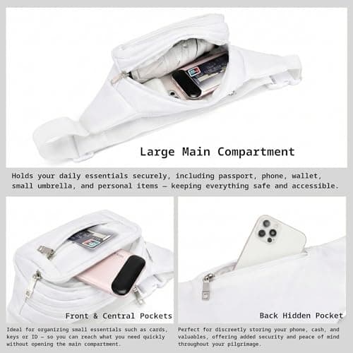 NIYA CONCEPT Ihram Belt Bag for Hajj & Umrah – Adjustable Waist Pouch with Hidden Zip Pockets, Secure Ihram Belt for Men & Kids, Money Phone Passport Safe — view 3