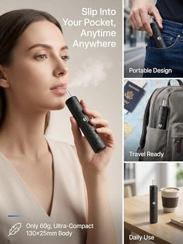 Pluto Dry Herb Vaporiser, Portable Pen-Style Herbal Vaporiser with 3 Precise Temperature Settings, 1100mAh Rechargeable Battery, Premium Leather Design for Daily Use & Travel — view 5