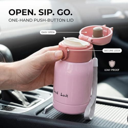 2 Pcs Small Insulated Water Bottle 200ml Stainless Steel Mini Travel Flask — view 4