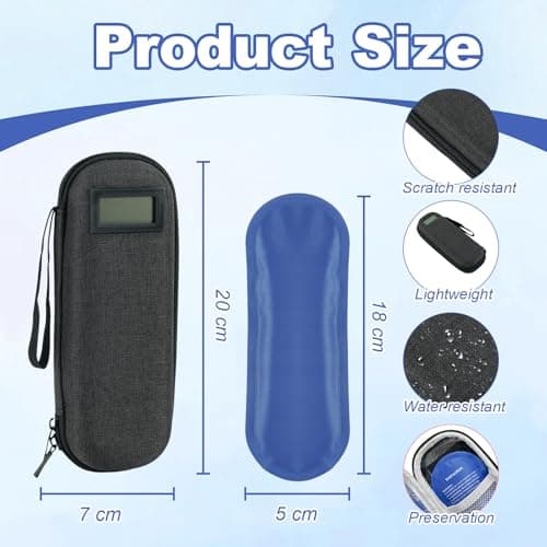Insulin Cooler Travel Case with Temperature Display Portable Medication — view 5