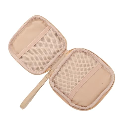 VICASKY Charger Storage Bag with Two Compartments, down Travel Case Khaki