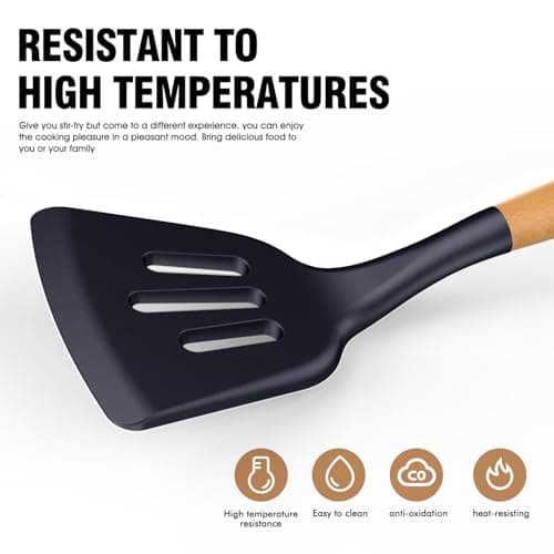 Silicone Kitchen Utensils Set, Heat-Resistant Cooking Utensils, BPA-Free — view 3