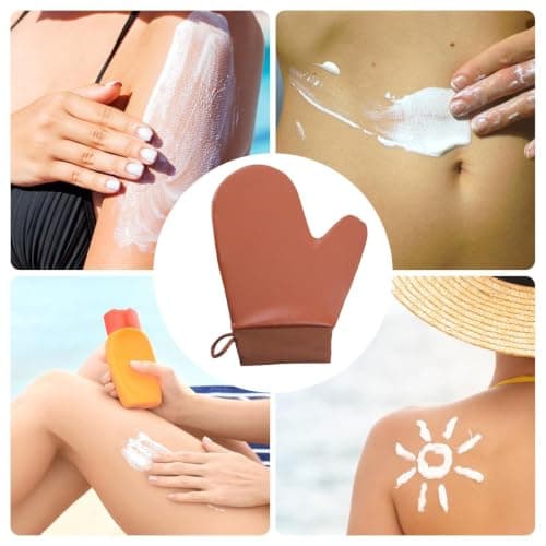 Tan Glove Applicator, Faux Leather Sunscreen Glove — view 4