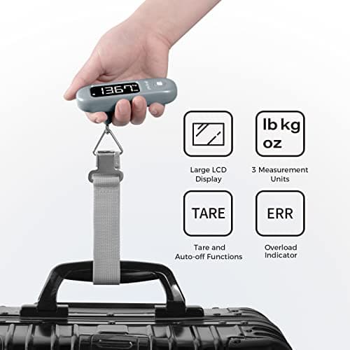 pack all 110 Lbs Digital Luggage Scale for Travel, 0.1Lb Precision — view 3
