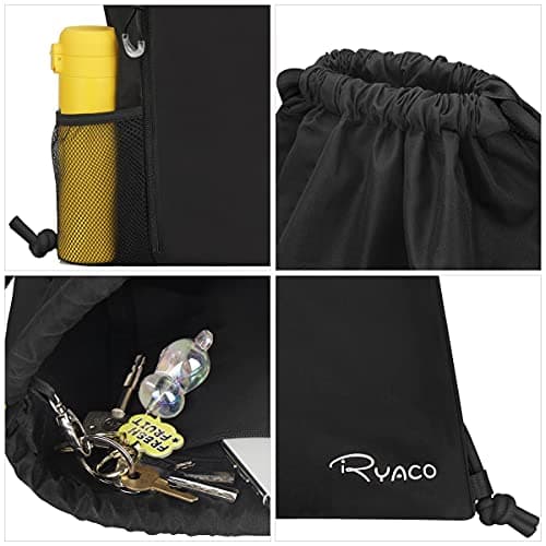 RYACO Waterproof Drawstring Backpack, Swimming Sports Gym Bag — view 3