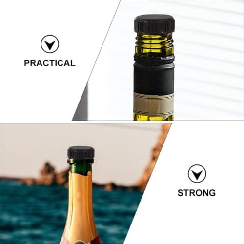 20pcs Wine Bottle Stoppers Wooden Black Corks for Bottles — view 3
