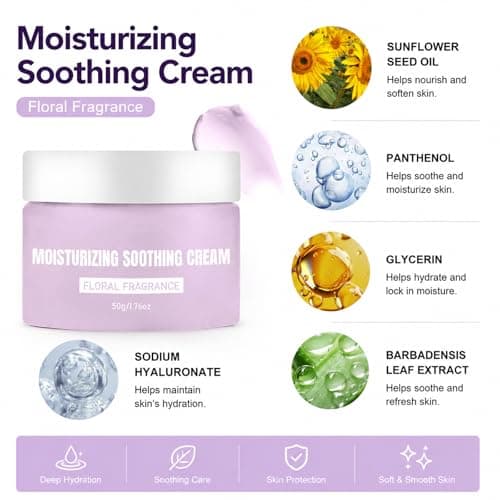 Floral Fragrance Facial Hair Identifier Spray Kit - Purple Dermaplaning Face Care Set, Fine Mist Shaving Aid, Moisturizing Cream Included, Smooth Soft Skin, Home And Travel Use — view 5