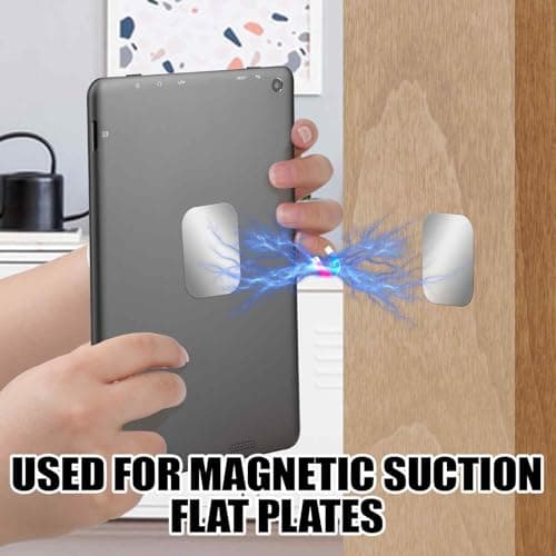 Bewudy Pack of 10 Metal Self-Adhesive Plates, 40 mm Plate, Thin Stainless Steel, Black and Silver Compatible with Magnet Car Mobile Phone Holder — view 5