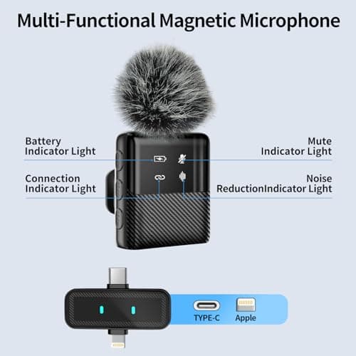 yAyusi Vlogging Kit for iPhone/Android, 30.71" Selfie Stick Tripod with Light, Microphone ＆ Storage Boxes, Studio Creator Video Maker Kit for Interviews, Vlogs, TikTok,YouTube Video Recording — view 5