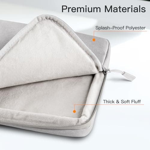 JETech Laptop Sleeve for 13-14 Inch Devices, Light Grey — view 4