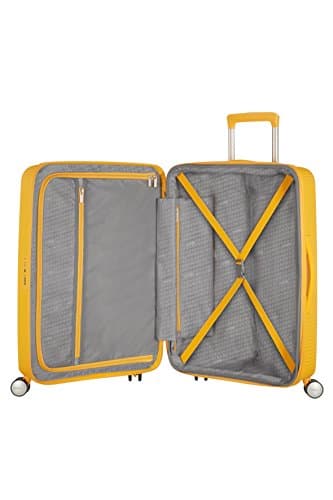 American Tourister Soundbox - Hard Shell Suitcase 67 cm Medium - Trolley Suitcase with 4 wheels, TSA Lock, Expandable & Light - 71.5/81 L - Yellow (Golden Yellow) — view 6