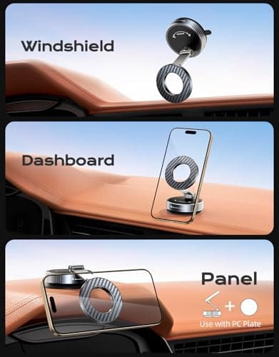 Mohard 2026 Magnetic Phone Holder for Cars, [Nano Gel+Vacuum Suction] — view 3