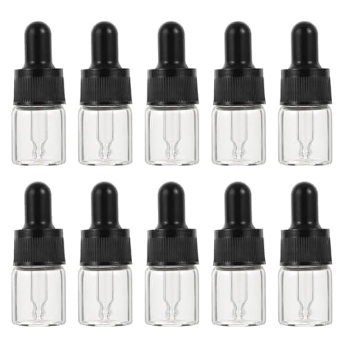5ml Glass Dropper Bottles 10 Pack Refillable Liquid Containers