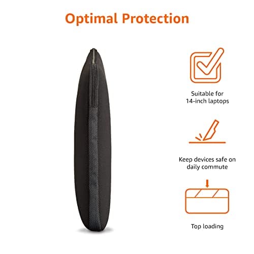 Amazon Basics 14 inch Laptop Sleeve Case - Black — view 4