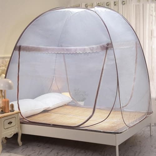 Pop-Up Mosquito Net Tent with Single Door, 100W x 190L cm, Coffee, mosquito net mosquito net for bed, mosquito net travel, mosquito netting,mosquito nets — view 6