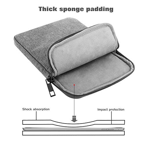 MoKo 9-11 Inch Tablet Sleeve Bag Carrying Case for iPad Air M3, Pro 11 M4, Air 5/4/3, 10/9/8th Gen, Tab S8/S9 11", Light Gray — view 4