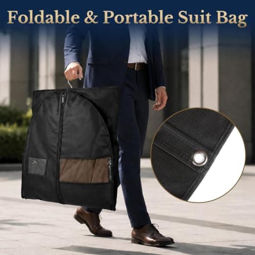 8 Pack Garment Bags Dustproof, Suit Cover with Clear Window and Pocket — view 6