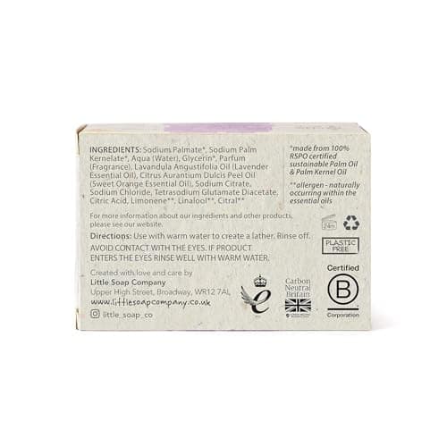 Little Soap Company Natural Range - Citrus & Lavender Soap Bar 100g | Vegan, Cruelty Free & Eco Friendly Body, Face & Hand Soap | Free from SLS & Parabens | Antibacterial with Cleansing Essential Oils — view 3