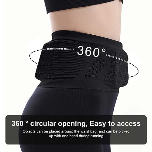 Multifunctional Breathable Knitted Waist Pack, Universal Concealed Key Clip Running Waist Bag, Build & Fitness Hiking Phone Holders, Waist Belt Strap Suitable for Smartphones, Keys, Money (Large) — view 6