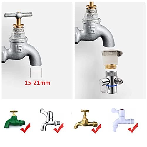 Tap Water Filter Faucet Adapter, Universal Silicone Faucet Aerator Adapter for No Thread Old Fashion Faucet Tap Connector — view 4