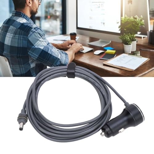 12V DC Power Cable, Rubber Car Charger for Satellite Antenna, 2m — view 2